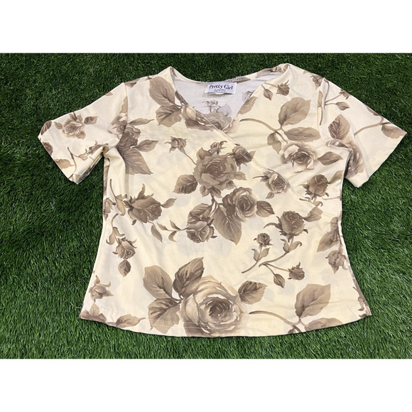 Pretty Girl Y2K Made in USA Crop Top Stretchy Polyester M 90s 2000s Clubwear - Picture 1 of 7